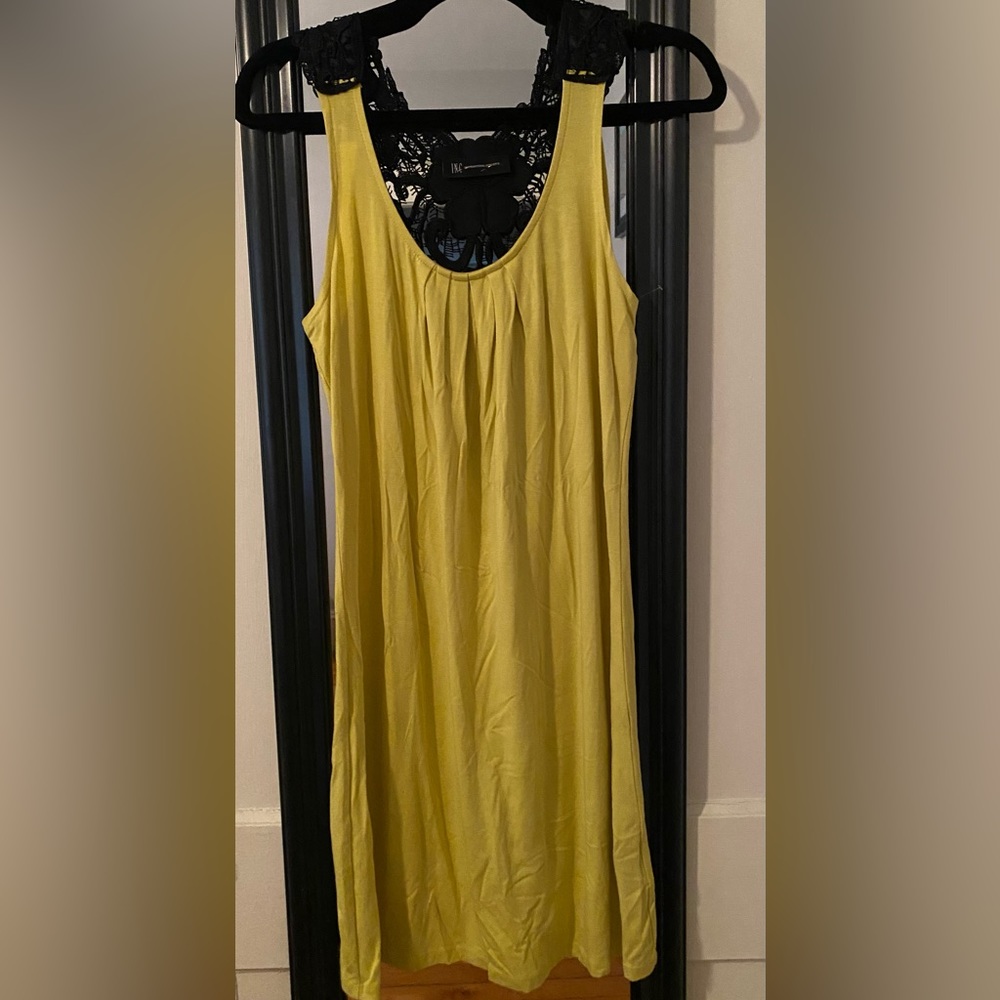 INC Yellow Chartreuse sleeveless dress